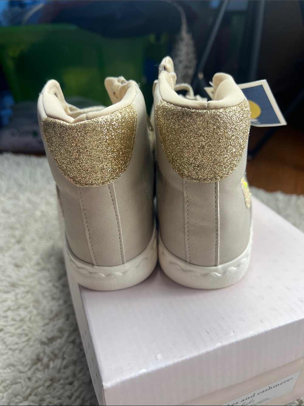 CUPCAKES AND CASHMERE KIDS HIGH TOP SNEAKERS SIZE 3 NWT - Picture 7 of 9